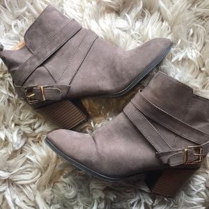 Gray Ankle Boots — Express Size 9